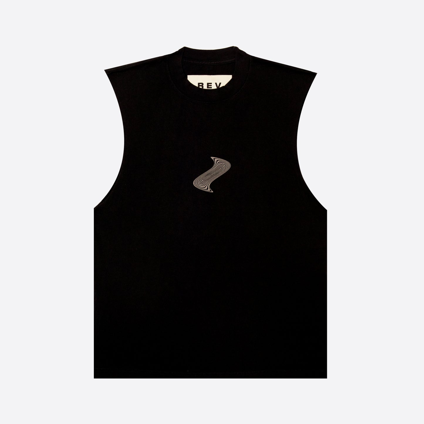 REV SLEEVELESS TEE (BLACK)