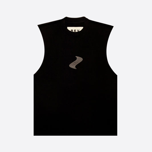 REV SLEEVELESS TEE (BLACK)