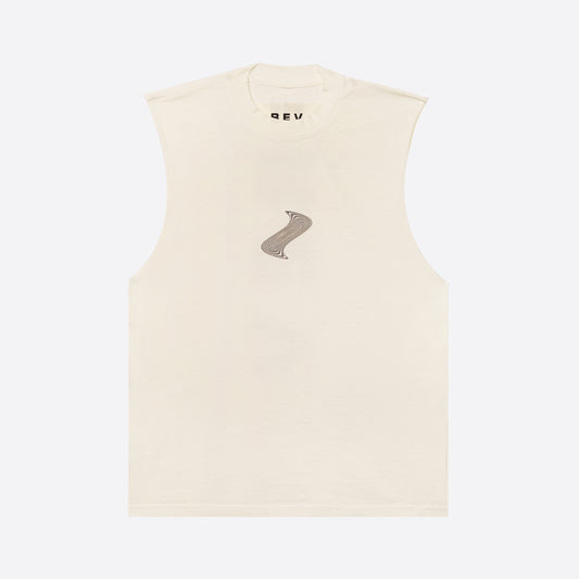 REV SLEEVELESS TEE (OFF WHITE)